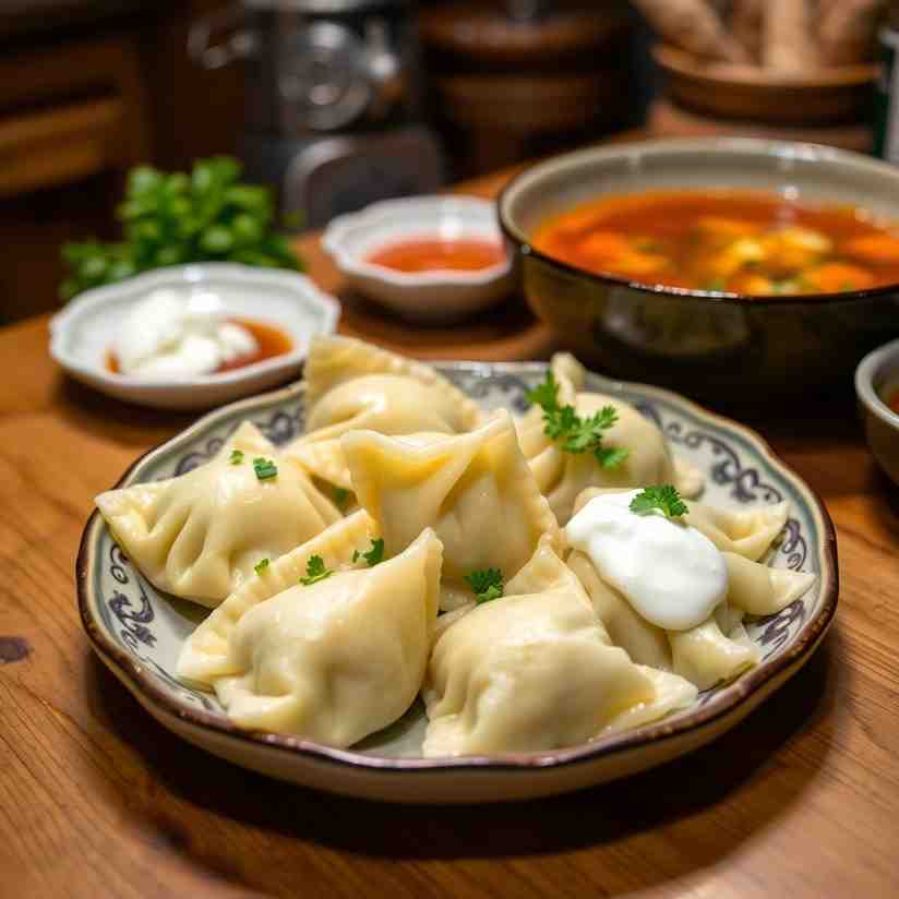 Armenian Manti Dumplings with Yogurt & Broth